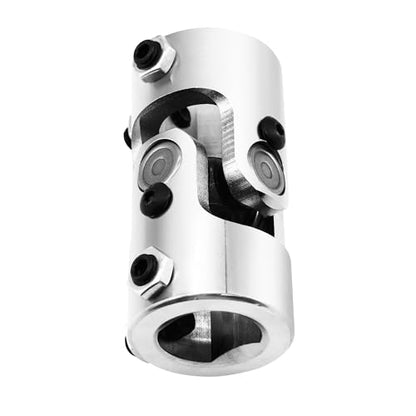 1" DD x 1" DD Chrome Steering Universal Joint Single U Joint Shaft,Total Length: 83mm (3-1/4")