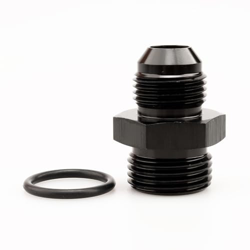 AC PERFORMANCE -8 AN Male Flare to -10 ORB Fitting Aluminum Black - color: Black, size: 8AN to 10AN ORB