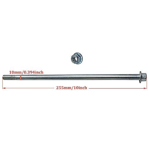 10mm 245mm Wheel Rim Axle for 110cc 125cc 150cc Quad ATV Dirt Bike Pit Bike Plug-in Axle 245x10mm