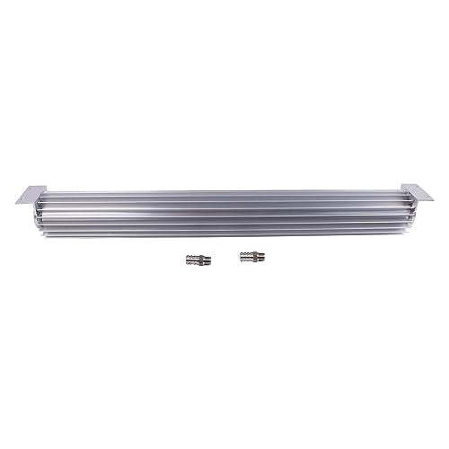AIVWUMOT 24" Universal Finned Aluminum Dual Pass Transmission Trans Oil Cooler