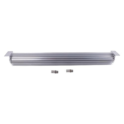 AIVWUMOT 24" Universal Finned Aluminum Dual Pass Transmission Trans Oil Cooler