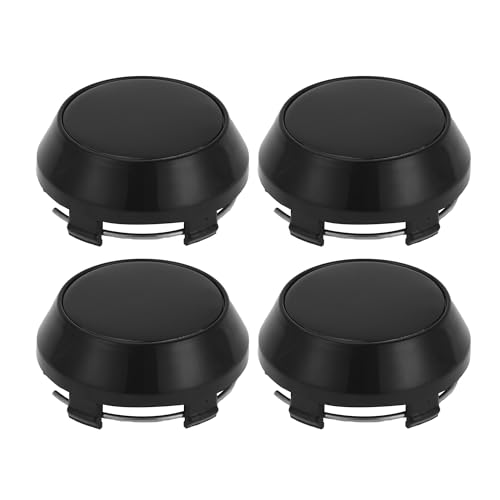 4 Pcs 60 mm 2.36" OD - Universal Car Wheel Hub Center Caps - Auto Hub Covers Scratch Resistant Rustproof - Durable Plastic Black