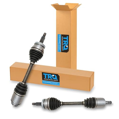 TRQ Front Driver and Passenger CV Axle Assembly Set Neoprene Boots Moly - style: CSA72979