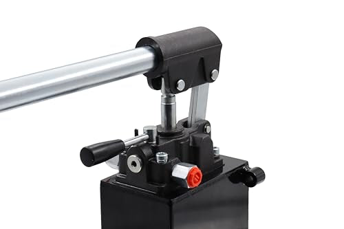 Spare Parts Holland - Double Acting Hydraulic Piston Hand Pump with Release Knob, Hand Operated Hydraulic Pump 3/8" NPTF Ports (1.5 CID 3 Qrt Tank (0.80 Gal) - style: 1.5 CID 3 Lt. tank (0.80 Gal)