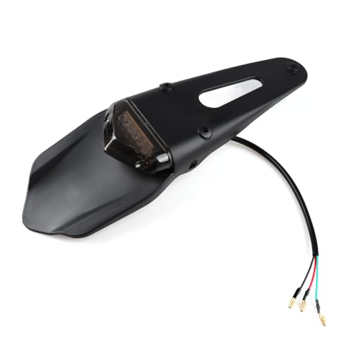 Rear Mudguard LED Brake Tail Light Turn Signals Running Lamps License Plate Light With 3 Wires for Custom Off-road Cross Dirt Bike Enduro Yamaha Suzuki Kawasaki Honda CRF - color: Smoke