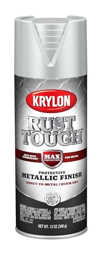 Krylon Rust Tough Metallic Finish, Gloss, Silver Metallic, 12 oz - color: Silver Metallic, size: 12 Ounce (Pack of 1)