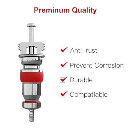 SUNSOUL 102PCS Schrader Tire Valve Cores with 4-Way Valve Core Removal Tool