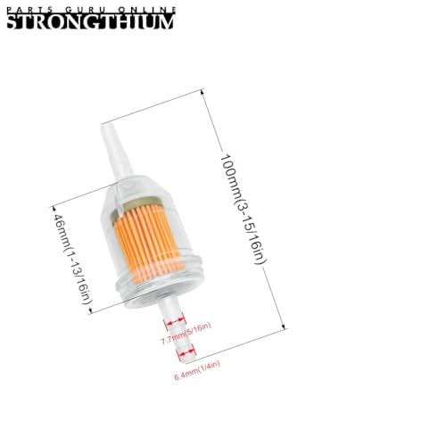 Strongthium 10X 1/4" 394358s 298090S Inline Gas Fuel Filter Kit - size: 1/4 10pcs
