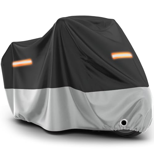 Favoto Motorcycle Cover Waterproof Outdoor All Weather Protection - size: 104"
