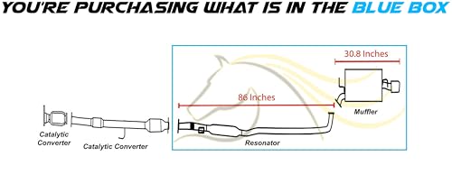 Exhaust Resonator and Muffler Compatible with Toyota Solara 1999-2001 2.2L | Northeastern Exhaust | Includes Clamp, Gaskets, Hanger and Bolt Kit | Direct-Fit Replacement