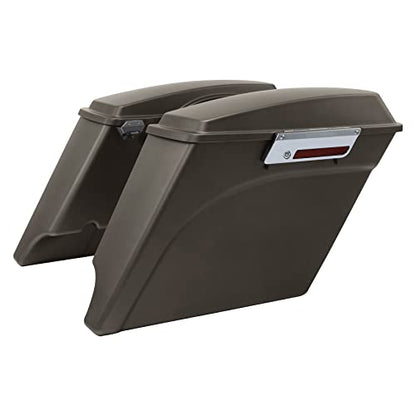 Green-L ABS 5" Stretched Saddlebag Fit for Harley Touring 1993-2013 - color: Pewter 2#