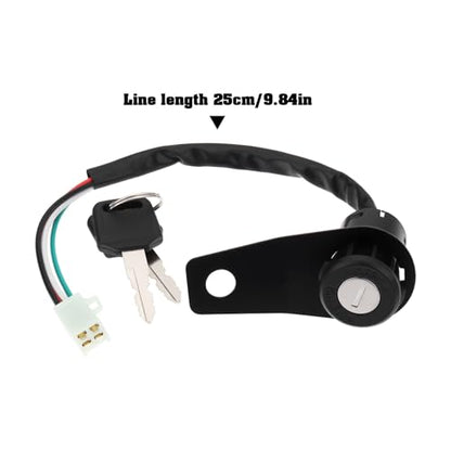Motorcycle Ignition Switch Key Lock Compatible with 50-150cc Off-Road Motorcycles ATVs and Quads with 8.3cm Bracket