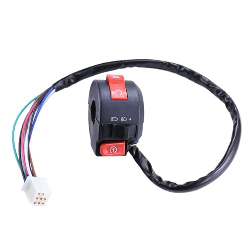 PRO BAT Left Kill Start Button Light Switch Housing 7/8'' 22mm - style: 50cc Switch with Female Plugs
