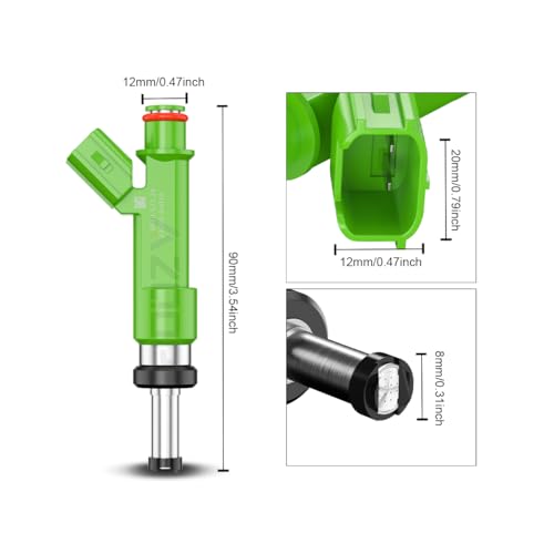 12 Holes Fuel Injectors For Toyota Camry/Sienna/RAV4 2010-2017 2.5L 2.7L L4 - size: For Camry RAV4 2.5L/Sienna Venza 2.7L (2011-2013)