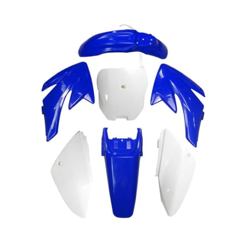 CRF70 XR70 Plastic Fairing Fender Kit with Fuel Tank & Petcock, 7PCS Body Plastics for 110cc–250cc Dirt Pit Bike (Blue) - color: Blue Plastics