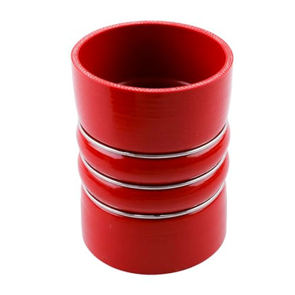 ID4"×6" Silicone Charge Air Cooler Hump Hose Boot with Clamps 2PCS - color: red, size: 4"x6"-RD