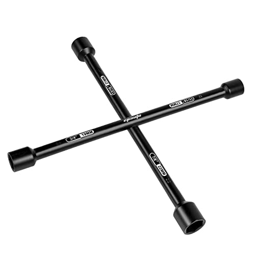 EPAuto 14" Heavy Duty Universal Lug Wrench, 4-Way Cross Wrench, Black - color: Black