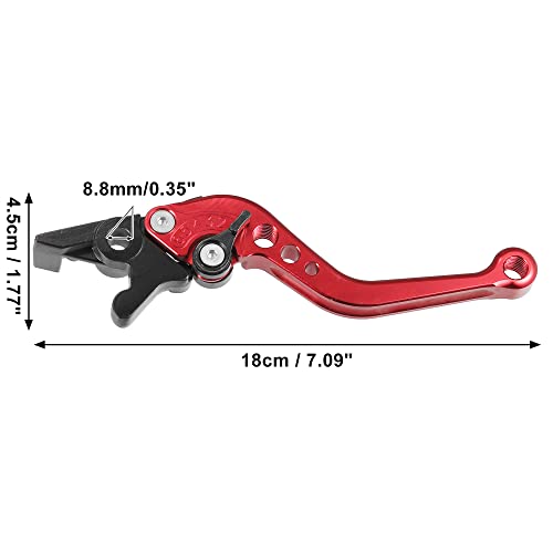 Motoforti Adjustable Brake Clutch Levers for Honda CBR250R 2012-2013 Red Aluminum Alloy 1 Pair - color: Red