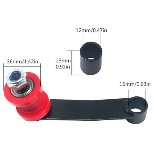 HOLATO Chain Tensioner Adjuster Roller Guide with Spring for Go Kart 4 Wheeler Atv Quad 110cc 125cc 150cc 200cc 250cc That Use 420 428 And 530 Chain Heavy Duty Part Red