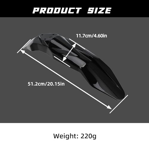 Motorcycle Front Fender Mud Guard for Talaria Sting X3/MX3/MX4 Black - color: Black