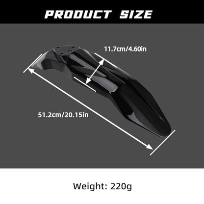 Motorcycle Front Fender Mud Guard for Talaria Sting X3/MX3/MX4 Black - color: Black