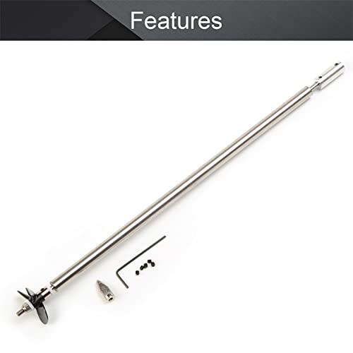 Fielect Drive Shaft w Propeller and Universal Joint for RC Boat, L300mm Shaft, L250mm Sleeve, D36mm Propeller, Fit for 3.17mm Motor Shaft - color: 3.17mm 30cm 25cm