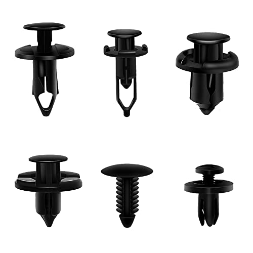 200PCS Car Retainer Clips Plastic Fasteners Kit, Popular Sizes Auto Push Pin Rivets, Universal Plastic Panel Fender Clips, Assorted Car Body Push Pin