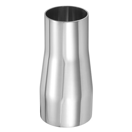 PATIKIL Concentric Reducer Pipe Fitting, 2-1/2"(63mm) to 2"(51mm) OD 304 Stainless Steel Butt Weld Tube Long Reducer Exhaust Pipe for Food Beverage HVAC Plumbing, Silver - size: 2-1/2" to 2" OD