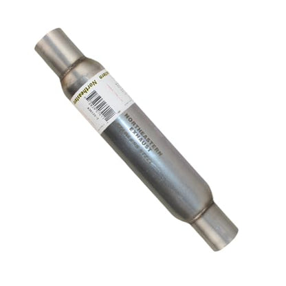 Northeastern Exhaust | Stainless Steel Universal Exhaust Glass Pack Muffler/Resonator (2" ID 2.12 "OD x 17" Long) | Automotive Replacement Part