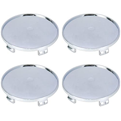 Modengzhe 4PCS Wheel Center Caps, 68mm Wheel Rim Hub Center Covers (Chrome) - color: Chrome, size: Outer 68 mm, Inner 67 mm