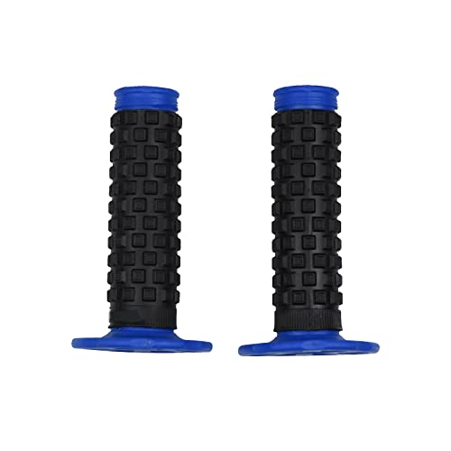 Motorcycle Grips 7/8" Dirt Bike Grips Pillow Top Anti-Slip Advanced Rubber Grips for CR CRF - color: Blue