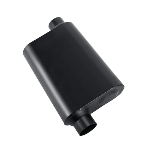 3 Muffler 40 Series Dual Chamber 3" Universal Performance Muffler 3 inch Exhaust,Aggressive Deep Sound,Black(3" offset in/offset out/overall 18") - size: 3" offset in | 3" offset out | overall 18", style: OFF in | OFFout