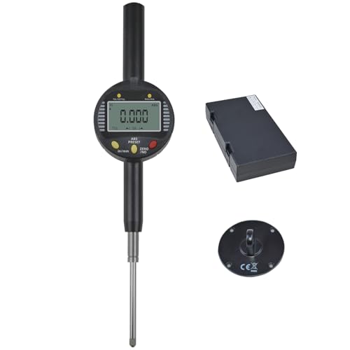 Precision Digital Dial Gauge,Dlectrical Digital Indicator Accuracy of 0.001mm/0.00005 "Metric and Imperial Measure Tool Electronic Dial Gauge with A Range of 25.4mm,for 3D Printing,CNC Machine - size: 1 in/0.001