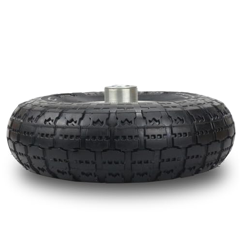 RRQ (2 Pack) 10 Inch Pneumatic Wheels, 4.10/3.50-4 Tire and Wheel