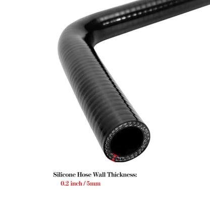 ID 1"-1.25" 90 Degree Reducer Silicone Elbow Coupler 7" Leg Length - size: ID: 1" to 1.25" (25mm to 32mm)