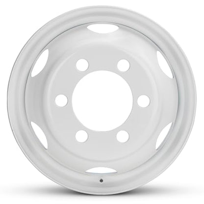 For 1995-2025 Isuzu NPR NQR NRR 19.5 Inch White Steel - Genuine OEM Rim - Road Ready Truck Wheel