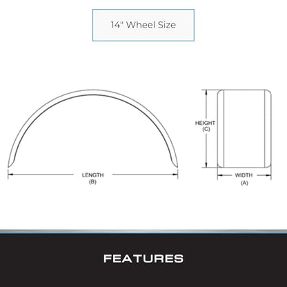 Tie Down 86267 Single Round Metal Fender, Galvanized Steel, 14 to 15 inch Wheel Size, 1 Per Pack - size: 31.5" x 9" x 13", style: 1 Fender
