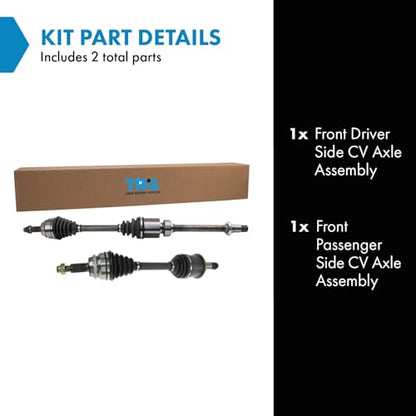 TRQ Front Driver & Passenger Side CV Axle Assembly Set - style: CSA82486