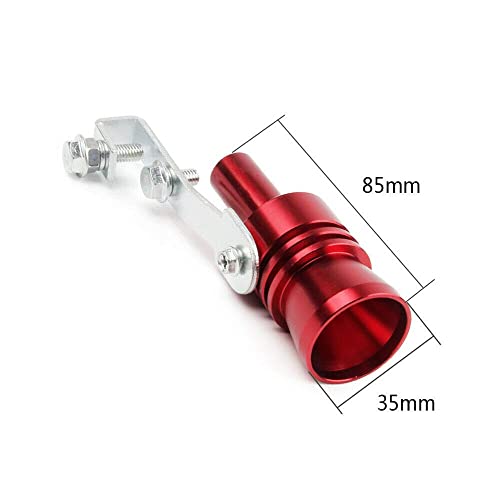 Car Muffler Turbo Whistle Exhaust Pipe Roar Maker XL Red