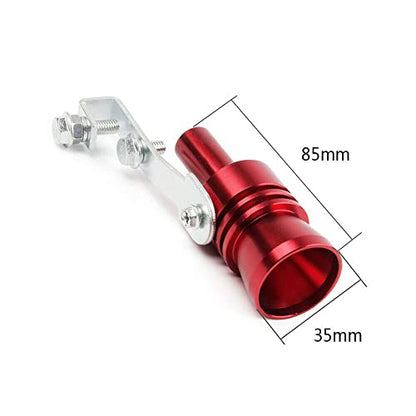 Car Muffler Turbo Whistle Exhaust Pipe Roar Maker XL Red