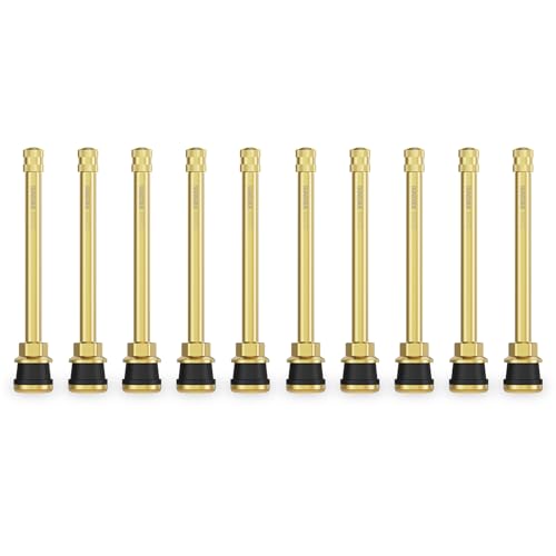 SUNSOUL TR573 10Pcs Semi Truck Valve Stems, 4-3/8" Stem for 0.625" Rim Hole - color: TR573-10pcs