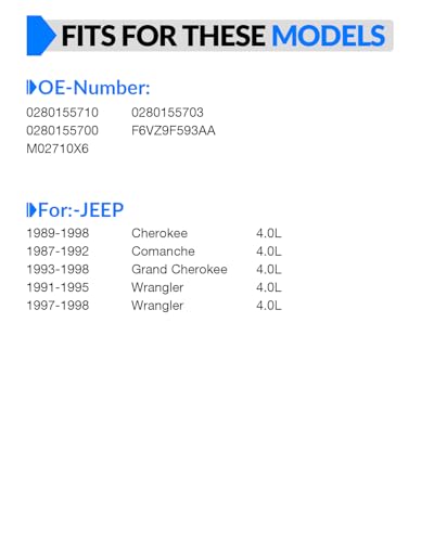 Fuel Injectors 0280155710 Fit For:-Jeep Wrangler 1991-1998 4.0L