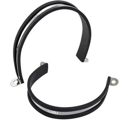 OURU 4 Inch Pipe Strap Fits 4.01"/101.9-102mm OD, Rubber U Bracket,2PCS - size: 4"