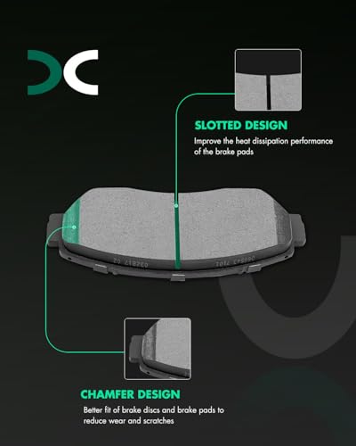 SCITOO Front 11.65" Rear 12.32" Brake Pads and Rotors Kits Brakes Kit - size: 31369+D1521 & 31368+D1088 [4+8PCS]
