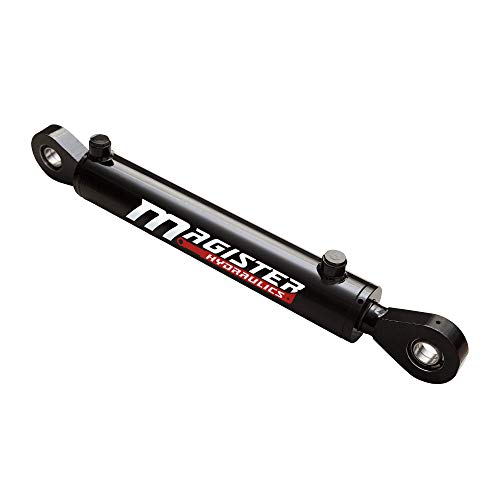 Double Acting Hydraulic Cylinder – Universal 2.5" Bore 18" Stroke, Swivel Eye (2.5x18) - color: 2.5" Bore, size: 18" Stroke