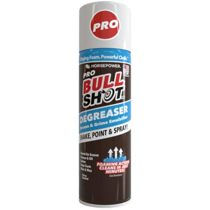 Bull Shot Degreaser Pro, Heavy-Duty Foaming Grime Remover, Residue-Free - size: 19 Ounce (Pack of 1)