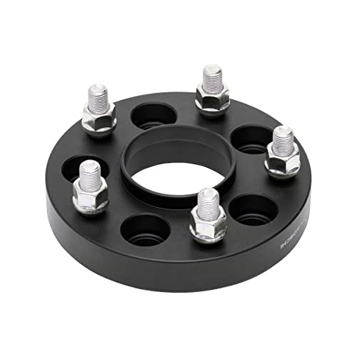 Black Forged 5x4.5 Hubcentric Wheel Spacers 1.25 Inch with 14x1.5 Studs 70.5mm Hub Bore, 5 Lug Wheel Spacer 5x114.3 Compatible with Mustang 2015-2024 | Explorer 2020-2024 - Pack of 2 - size: 1.25 Inch-Pack of 2