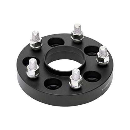 4X Black 5x100 Hubcentric Wheel Spacers 1 Inch with 12x1.5 Studs 54.1mm Hub - size: 1 Inch-Pack of 4