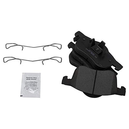 TRQ Front and Rear Brake Pad and Rotor Set Ceramic Vented Rotors 285mm - style: BKA11575