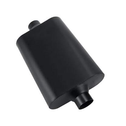 Mufflers 2 Chamber 2.5" Universal Muffler Performance Race Exhaust Muffler 2.5 IN Pipe,Aggressive Sound,Black(2.5" center in/out) - size: 2.5" center in | 2.5" center out | Overall 18", style: Center in | Center out
